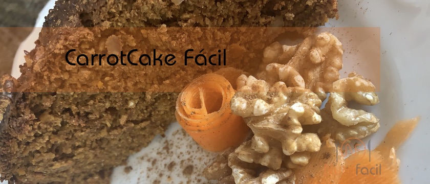 CarrotCake fácil o bizcocho de zanahoria con avena