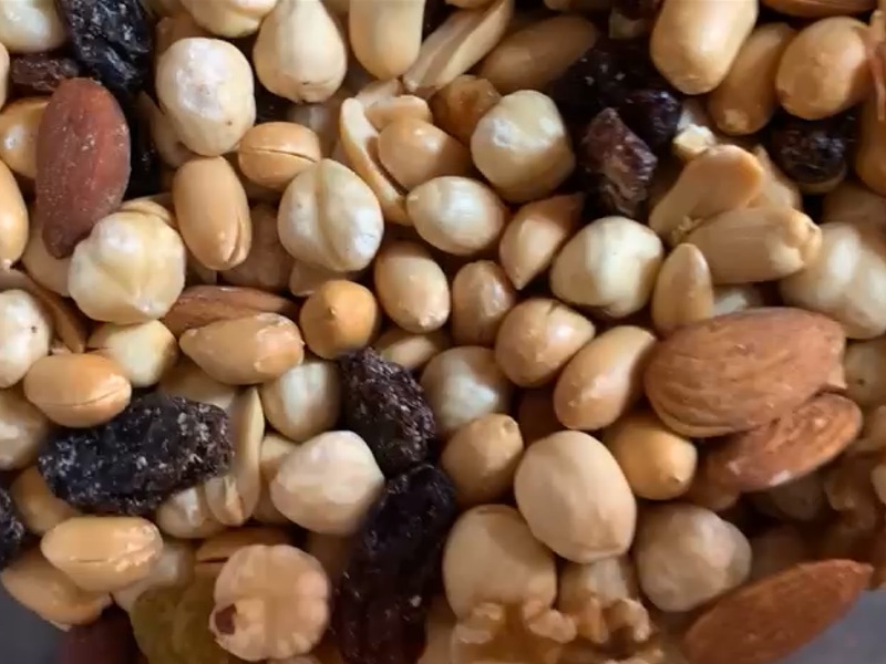 frutos secos para cookies saludables de avena
