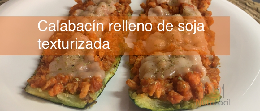 Receta de calabacín relleno de soja texturizada