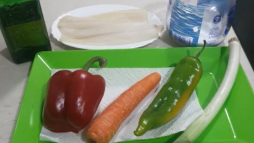 Ingredientes para la receta de papillote nutritivo y saludable