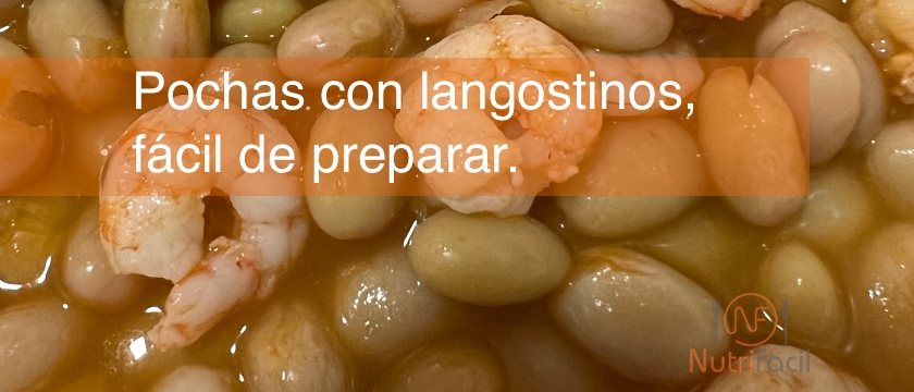 Receta fácil de Pochas con langostinos