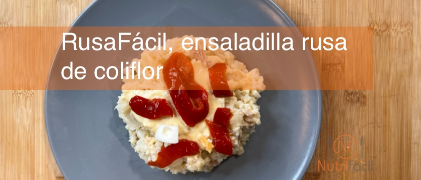 Receta de ensaladilla rusa de coliflor fácil y saludable