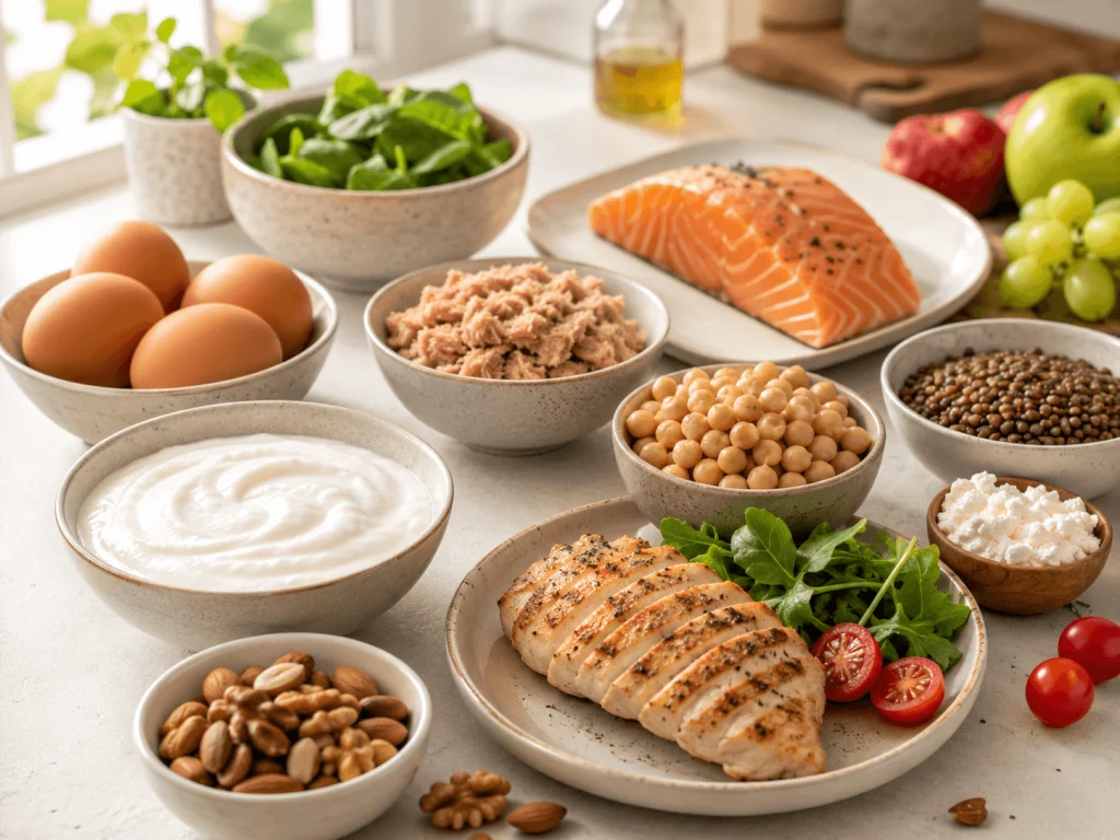 Guía de proteína fácil con alimentos ricos en proteína