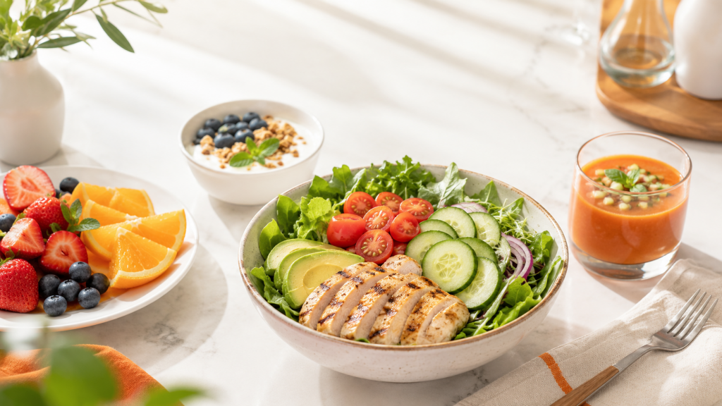 Visual de alimentos del menú